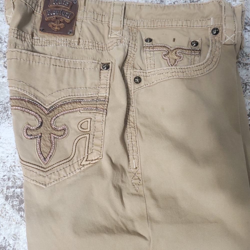 Rock Revival Tan and Orange Jeans